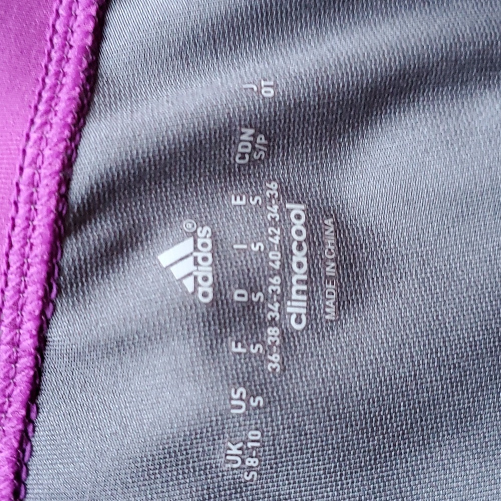 adidas Gray Athletic Shorts with Pink Waistband - Picture 12 of 13